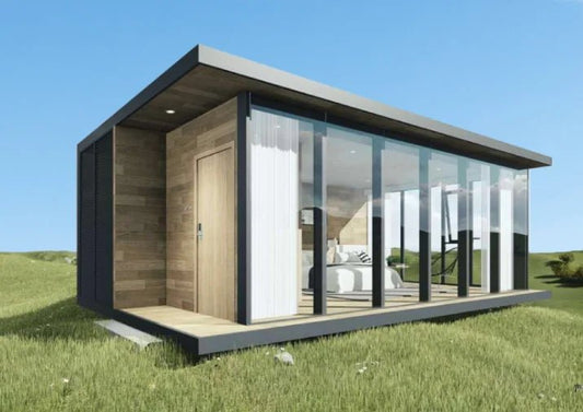 Prefab Container Sunroom Houses, Green Modular Tiny Box Shopping Booth, Mobile Prefab Glass Container House | Get Everything Easy store